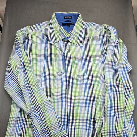Tommy Hilfiger Men’s Plaid Button-Down Shirt | XL - Picture 3 of 14